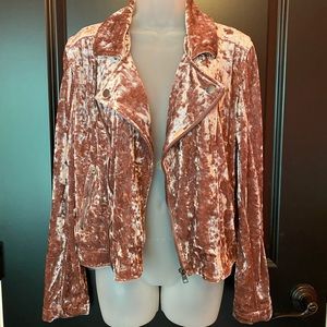 American Eagle Crushed Velvet Moto Jacket size L